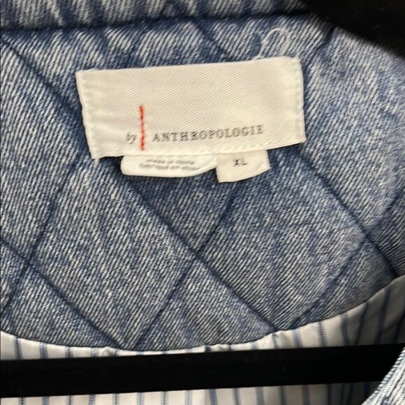 Anthropologie Blue Puffer Jacket with Quilted Design - Picture 7 of 10